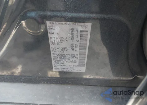 2014 Nissan Rogue S z USA, uszkodzony, nr VIN 5N1AT2MT0EC797363